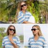 image:imageSOJOS Trendy Polarized Aviator Sunglasses for Women MenFashion Square Aviators Shades Vintage Style UV400 Protected SJ2699Yellow Demi