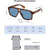 image:imageSOJOS Trendy Polarized Aviator Sunglasses for Women MenFashion Square Aviators Shades Vintage Style UV400 Protected SJ2699Yellow Demi