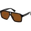image:imageSOJOS Trendy Polarized Aviator Sunglasses for Women MenFashion Square Aviators Shades Vintage Style UV400 Protected SJ2699Brown