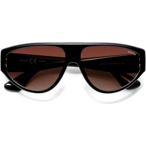 image:imageSOJOS Trendy Polarized Aviator Sunglasses Womens Mens Large 80s 90s Style Retro Vintage Shades SJ2705BlackGradient Reddish Brown