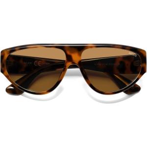 image:imageSOJOS Trendy Polarized Aviator Sunglasses Womens Mens Large 80s 90s Style Retro Vintage Shades SJ2705Orange TortoiseBrown