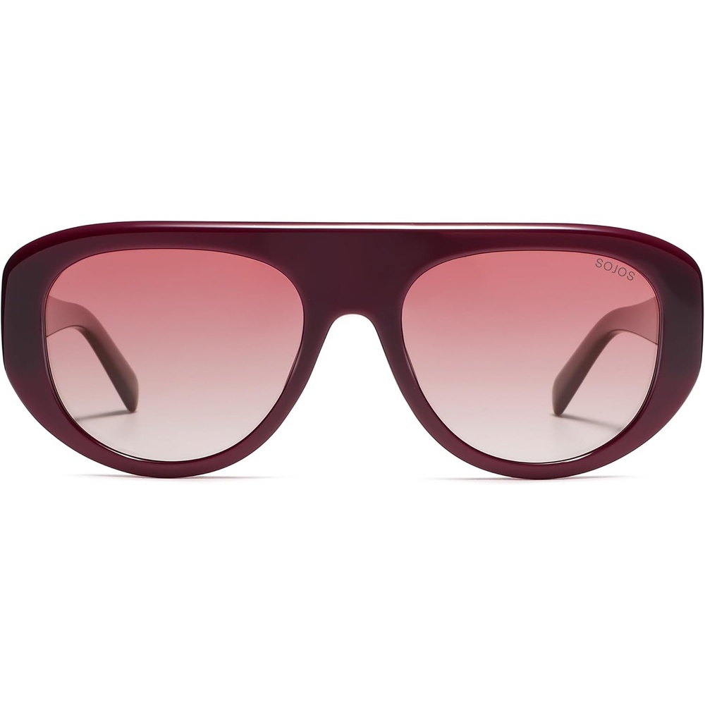 image:imageSOJOS Retro Oversized Aviator Polarized Sunglasses for Women Trendy Shades Vintage Style Chic Sun Glasses SJ2706Red  Pink Lens