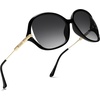 image:imageSOJOS 2026 Oversized Butterfly Sunglasses for Women with Gold ArmsBeach Sun UV Protection ShadesBlackGrey