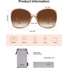 image:imageSOJOS 2026 Oversized Butterfly Sunglasses for Women with Gold ArmsBeach Sun UV Protection ShadesTransparent BrownBrown