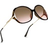 image:imageSOJOS 2026 Oversized Butterfly Sunglasses for Women with Gold ArmsBeach Sun UV Protection ShadesYellow TortoiseBrown