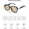 image:imageSOJOS Big Trendy Polarized Aviator Sunglasses for Women Men 80s 90s Retro Square Aviators Sun Glasses SJ2672BlackLight Brown Light Tint Lowpolarization