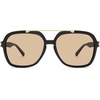 image:imageSOJOS Big Trendy Polarized Aviator Sunglasses for Women Men 80s 90s Retro Square Aviators Sun Glasses SJ2672BlackLight Brown Light Tint Lowpolarization