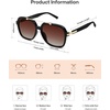 image:imageSOJOS Big Trendy Polarized Aviator Sunglasses for Women Men 80s 90s Retro Square Aviators Sun Glasses SJ2672BlackReddish Brown Gradient