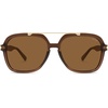 image:imageSOJOS Big Trendy Polarized Aviator Sunglasses for Women Men 80s 90s Retro Square Aviators Sun Glasses SJ2672Dark BrownBrown