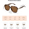 image:imageSOJOS Big Trendy Polarized Aviator Sunglasses for Women Men 80s 90s Retro Square Aviators Sun Glasses SJ2672Dark BrownBrown