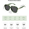 image:imageSOJOS Big Trendy Polarized Aviator Sunglasses for Women Men 80s 90s Retro Square Aviators Sun Glasses SJ2672Dark GreenGrey