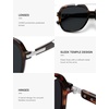 image:imageSOJOS Big Trendy Polarized Aviator Sunglasses for Women Men 80s 90s Retro Square Aviators Sun Glasses SJ2672Dark TortoiseGrey