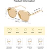 image:imageSOJOS Big Trendy Polarized Aviator Sunglasses for Women Men 80s 90s Retro Square Aviators Sun Glasses SJ2672Light BrownLight Brown Light Tint Lowpolarization