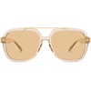 image:imageSOJOS Big Trendy Polarized Aviator Sunglasses for Women Men 80s 90s Retro Square Aviators Sun Glasses SJ2672Light BrownLight Brown Light Tint Lowpolarization