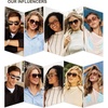 image:imageSOJOS Big Trendy Polarized Aviator Sunglasses for Women Men 80s 90s Retro Square Aviators Sun Glasses SJ2672RedLight Red Tint