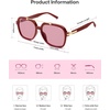 image:imageSOJOS Big Trendy Polarized Aviator Sunglasses for Women Men 80s 90s Retro Square Aviators Sun Glasses SJ2672RedLight Red Tint