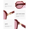 image:imageSOJOS Big Trendy Polarized Aviator Sunglasses for Women Men 80s 90s Retro Square Aviators Sun Glasses SJ2672RedLight Red Tint