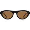 image:imageSOJOS Polarized Retro Oval Cat Eye Sunglasses for Women 90s Small Y2K Vintage TR90 Sun Glasses SJ2727BlackBrown
