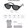 image:imageSOJOS Polarized Retro Oval Cat Eye Sunglasses for Women 90s Small Y2K Vintage TR90 Sun Glasses SJ2727BlackGrey