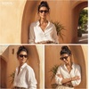 image:imageSOJOS Polarized Retro Oval Cat Eye Sunglasses for Women 90s Small Y2K Vintage TR90 Sun Glasses SJ2727BlackGrey