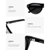 image:imageSOJOS Polarized Retro Oval Cat Eye Sunglasses for Women 90s Small Y2K Vintage TR90 Sun Glasses SJ2727BlackGrey