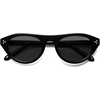 image:imageSOJOS Polarized Retro Oval Cat Eye Sunglasses for Women 90s Small Y2K Vintage TR90 Sun Glasses SJ2727BlackGrey