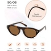image:imageSOJOS Polarized Retro Oval Cat Eye Sunglasses for Women 90s Small Y2K Vintage TR90 Sun Glasses SJ2727Brown TortoiseBrown