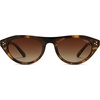 image:imageSOJOS Polarized Retro Oval Cat Eye Sunglasses for Women 90s Small Y2K Vintage TR90 Sun Glasses SJ2727Brown TortoiseGradient Brown