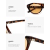 image:imageSOJOS Polarized Retro Oval Cat Eye Sunglasses for Women 90s Small Y2K Vintage TR90 Sun Glasses SJ2727Brown TortoiseLight Brown