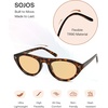 image:imageSOJOS Polarized Retro Oval Cat Eye Sunglasses for Women 90s Small Y2K Vintage TR90 Sun Glasses SJ2727Brown TortoiseLight Brown