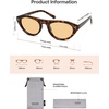image:imageSOJOS Polarized Retro Oval Cat Eye Sunglasses for Women 90s Small Y2K Vintage TR90 Sun Glasses SJ2727Brown TortoiseLight Brown