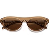 image:imageSOJOS Polarized Retro Oval Cat Eye Sunglasses for Women 90s Small Y2K Vintage TR90 Sun Glasses SJ2727Light Crystal BrownBrown