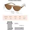 image:imageSOJOS Polarized Retro Oval Cat Eye Sunglasses for Women 90s Small Y2K Vintage TR90 Sun Glasses SJ2727Light Crystal BrownBrown