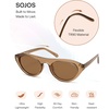 image:imageSOJOS Polarized Retro Oval Cat Eye Sunglasses for Women 90s Small Y2K Vintage TR90 Sun Glasses SJ2727Light Crystal BrownBrown