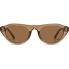 image:imageSOJOS Polarized Retro Oval Cat Eye Sunglasses for Women 90s Small Y2K Vintage TR90 Sun Glasses SJ2727Light Crystal BrownBrown