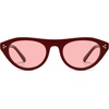 image:imageSOJOS Polarized Retro Oval Cat Eye Sunglasses for Women 90s Small Y2K Vintage TR90 Sun Glasses SJ2727RedLight Red