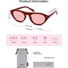 image:imageSOJOS Polarized Retro Oval Cat Eye Sunglasses for Women 90s Small Y2K Vintage TR90 Sun Glasses SJ2727RedLight Red
