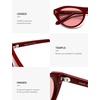 image:imageSOJOS Polarized Retro Oval Cat Eye Sunglasses for Women 90s Small Y2K Vintage TR90 Sun Glasses SJ2727RedLight Red