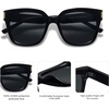 image:imageSOJOS Polarized Sunglasses for Women Men Trendy Square Large Sun Glasses SJ2149BlackGrey