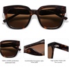 image:imageSOJOS Polarized Sunglasses for Women Men Trendy Square Large Sun Glasses SJ2149Dark Brown TortoiseBrown