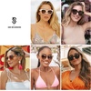 image:imageSOJOS Polarized Sunglasses for Women Men Trendy Square Large Sun Glasses SJ2149RedLight Red