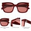 image:imageSOJOS Polarized Sunglasses for Women Men Trendy Square Large Sun Glasses SJ2149RedLight Red