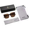 image:imageSOJOS Polarized Sunglasses for Women Men Trendy Square Large Sun Glasses SJ2149Transparent BrownBrown