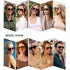 image:imageSOJOS Retro Aviator Sunglasses for Women MenTrendy Rectangle Womens Mens Shades Sun Glasses SJ2202Tortoise FrameGreen Grading Lens