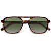 image:imageSOJOS Retro Aviator Sunglasses for Women MenTrendy Rectangle Womens Mens Shades Sun Glasses SJ2202Tortoise FrameGreen Grading Lens
