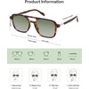 image:imageSOJOS Retro Aviator Sunglasses for Women MenTrendy Rectangle Womens Mens Shades Sun Glasses SJ2202Tortoise FrameGreen Grading Lens