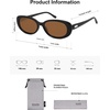 image:imageSOJOS Retro Oval Polarized Sunglasses for Women Men Vintage 90s Style Womens Mens Sunnies Sun Glasses SJ2369BlackDark Brown