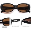 image:imageSOJOS Retro Oval Polarized Sunglasses for Women Men Vintage 90s Style Womens Mens Sunnies Sun Glasses SJ2369BlackDark Brown