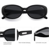 image:imageSOJOS Retro Oval Polarized Sunglasses for Women Men Vintage 90s Style Womens Mens Sunnies Sun Glasses SJ2369BlackGrey