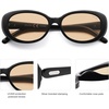 image:imageSOJOS Retro Oval Polarized Sunglasses for Women Men Vintage 90s Style Womens Mens Sunnies Sun Glasses SJ2369BlackLight Brown